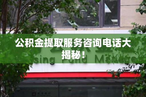 泾县公积金提取服务咨询电话大揭秘！